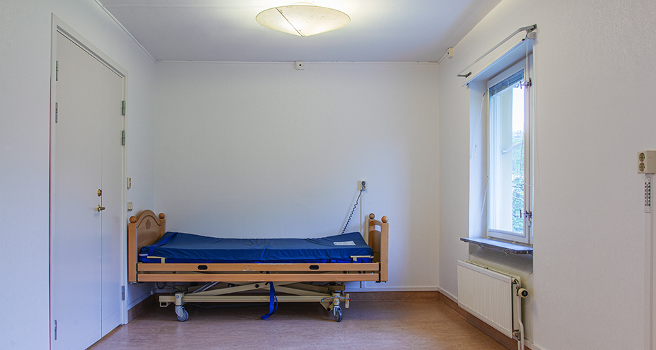 Rum med plats för säng